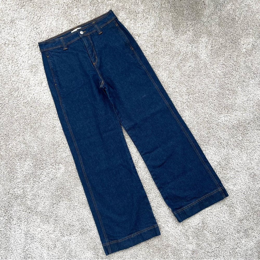 LOFT Dark Blue Wide Leg Jeans NWOT
